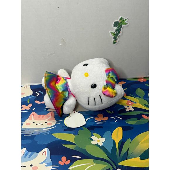 Ty Hello Kitty Rainbow Dress Beanie Buddy Plush Stuffed Animal Doll Sanrio 2013 - Picture 11 of 12